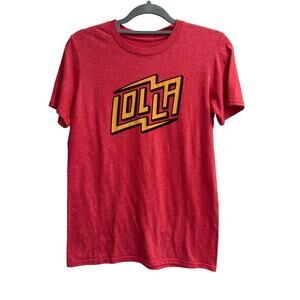 Lollapalooza 2018 Tee Shirt Bands on Back Size Small